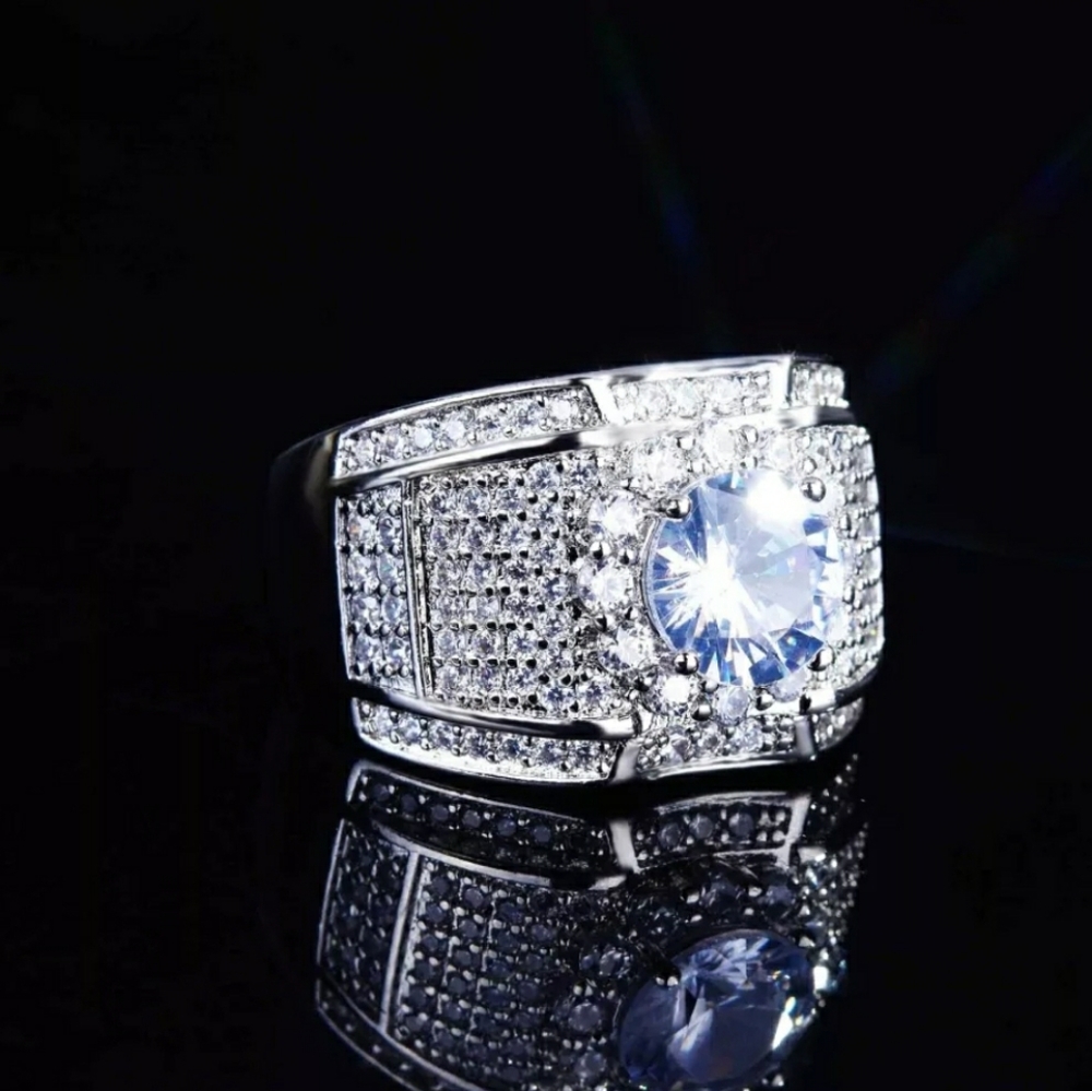 2ct Lab Created/Simulated Diamonds 925 Sterling Silver Ring